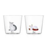 Tabby Cat Tumbler Mix6 Gatti Bianco E Ambra Ichendorf Milano