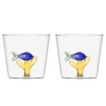 Marine Garden Blue Fish Amber Seaweed Coppia