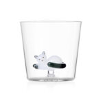 Tabby Cat Tumbler Gatto Bianco Sdraiato Con Coda Grigia Ichendorf Milano1