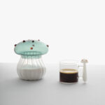 Alice Sugar Bowl Green Mushroom With Red Dots Lifestyle