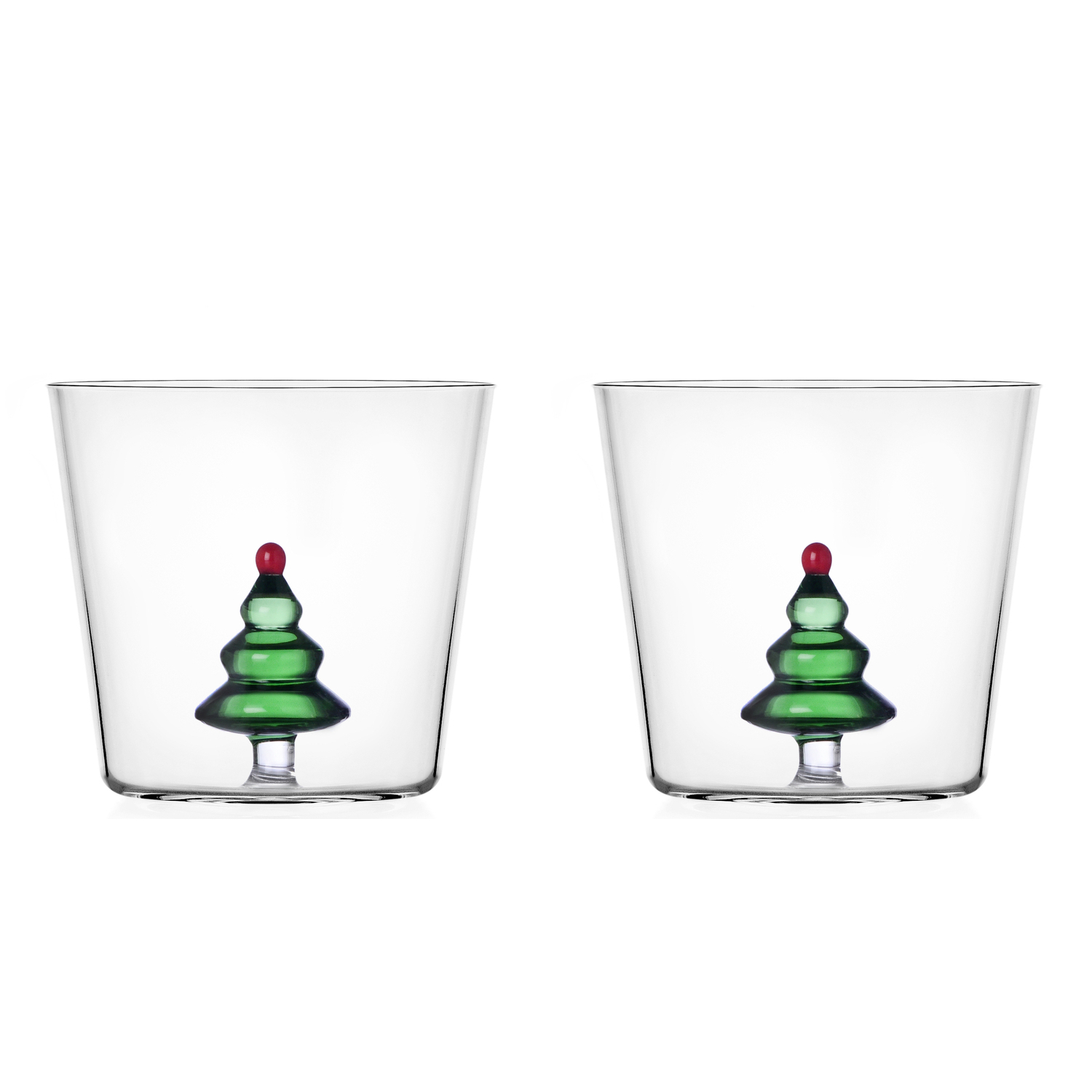 Woodland Tales 2 Pc Tumbler Tree Green Ichendorf Milano Italy Borosilicate Glass Ichendorf Milano Italy1