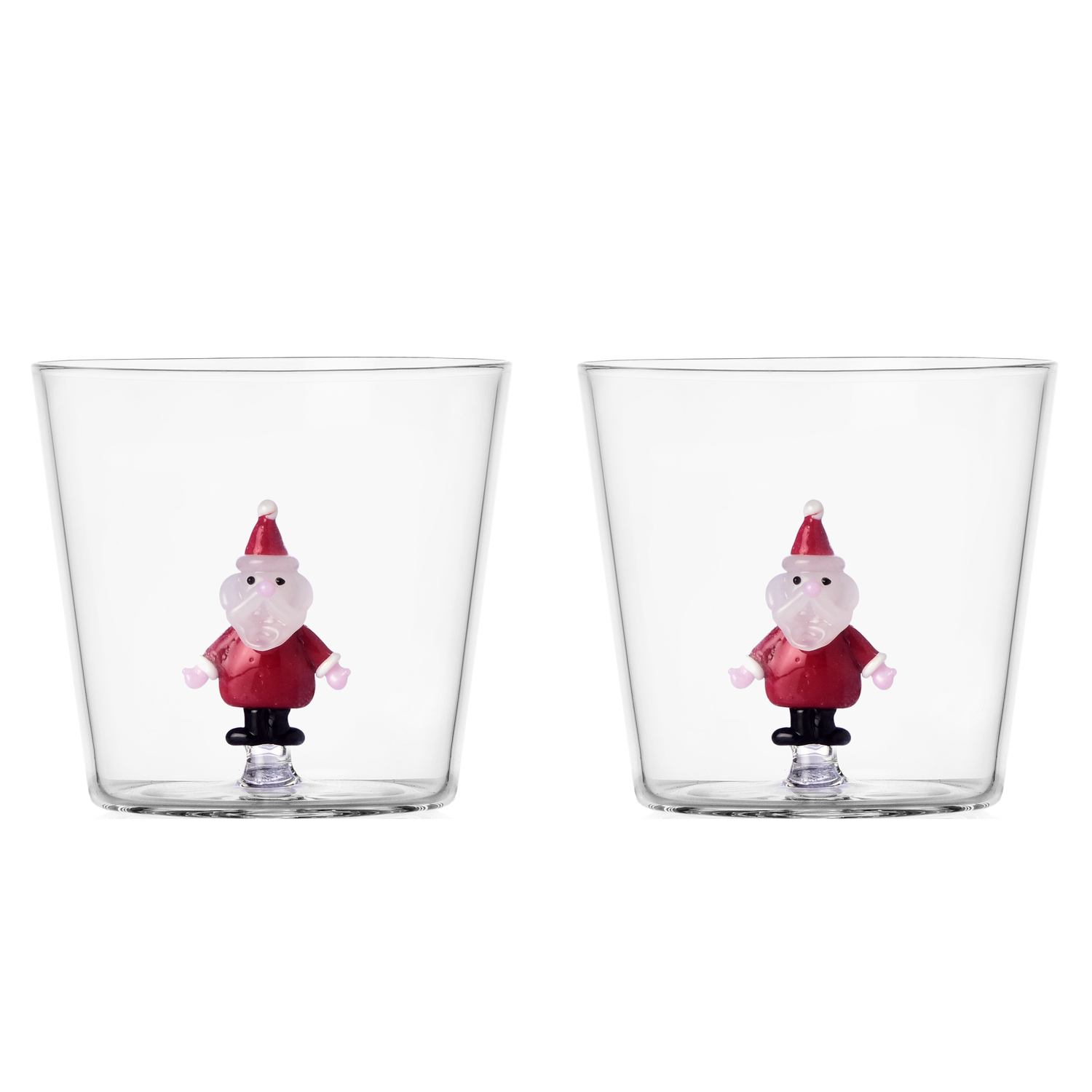 Christmas Tales Tumbler Santa Claus Ichendorf Milano Italy Borosilicate Glass Ichendorf Milano Italy1