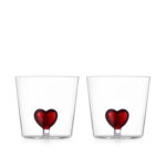 Coppia Cuore Rosso Red Heart Tumbler Ichendorf Milano Italy Tumbler Ichendorf Milano Italy