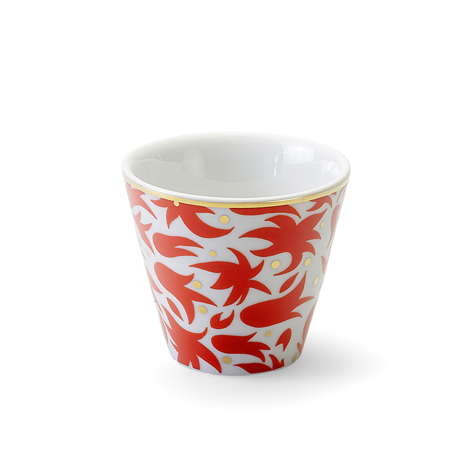 Abr00084 Bicchierino Fiamma Abracadabra Decalcomania Dettagli Oro Bitossi Home