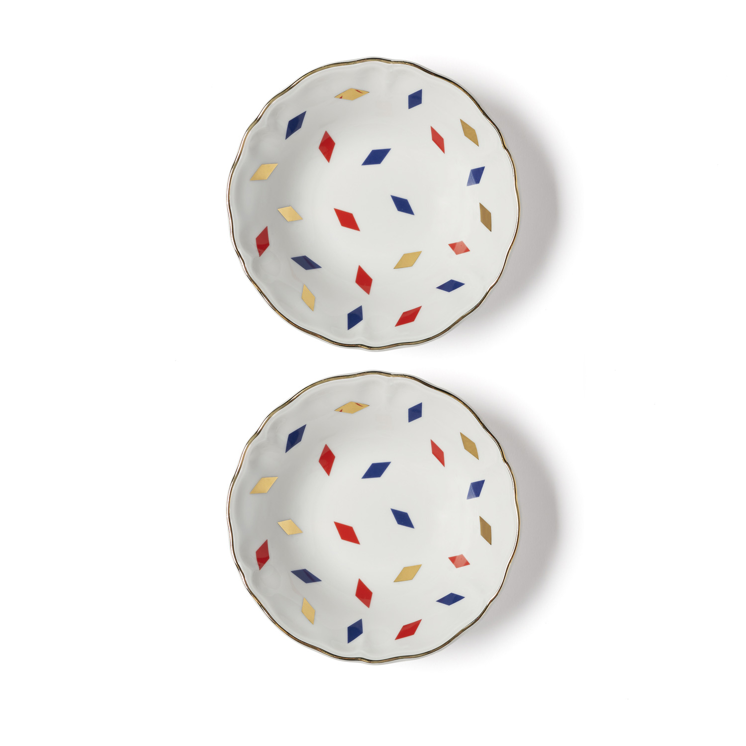 Abr01064z Fato Set 2 Coppette Porcellana Inserti Oro Bitossi Home 2