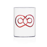 Deco Arlecchino Doppi Cerchi Bicchiere Vetro Borosilicato Tumbler Ichendorf Milano