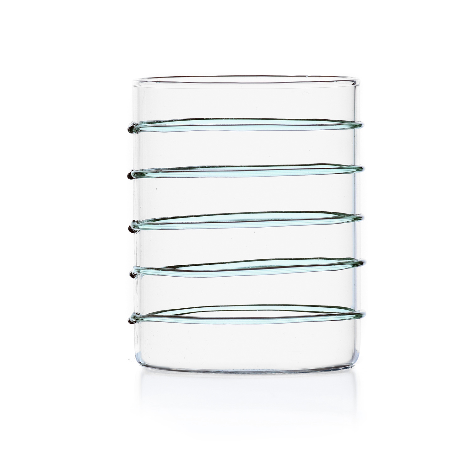Deco Arlecchino Righe Bicchiere Vetro Borosilicato Tumbler Ichendorf Milano