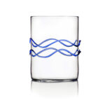 Deco Blue Onde Bicchiere Vetro Borosilicato Tumbler Ichendorf Milano