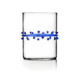 Deco Blue Punti Bicchiere Vetro Borosilicato Tumbler Ichendorf Milano