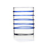 Deco Blue Righe Bicchiere Vetro Borosilicato Tumbler Ichendorf Milano