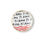 FTB00269_TiAmo Porcelain Dessert Plate with Gold Details by Bitossi Home Italy 1