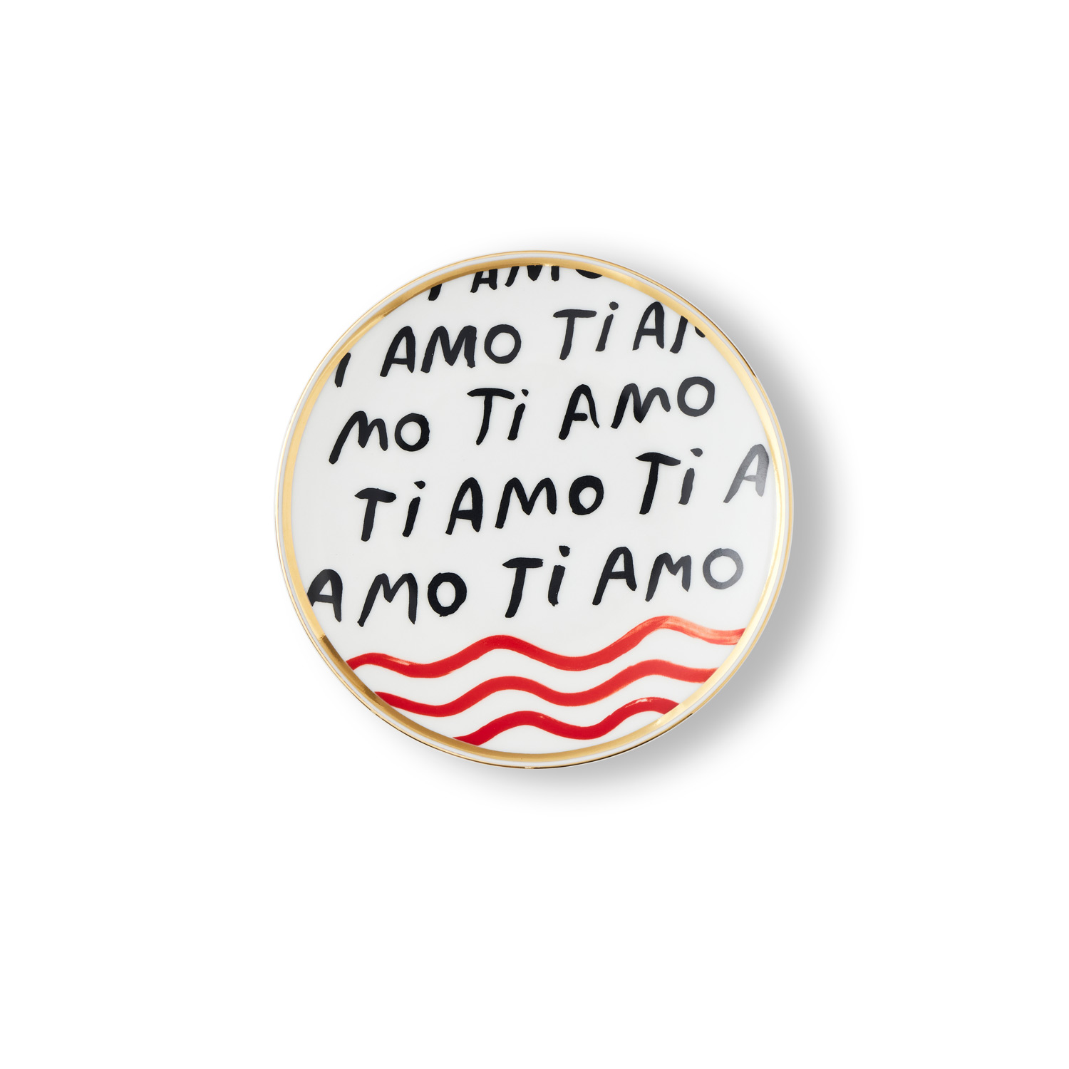 FTB00269_TiAmo Piatto Dessert Porcellana Dettagli Oro Bitossi Home Italy 1