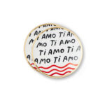 FTB00269_TiAmo Piatto Dessert Porcellana Dettagli Oro Bitossi Home Italy