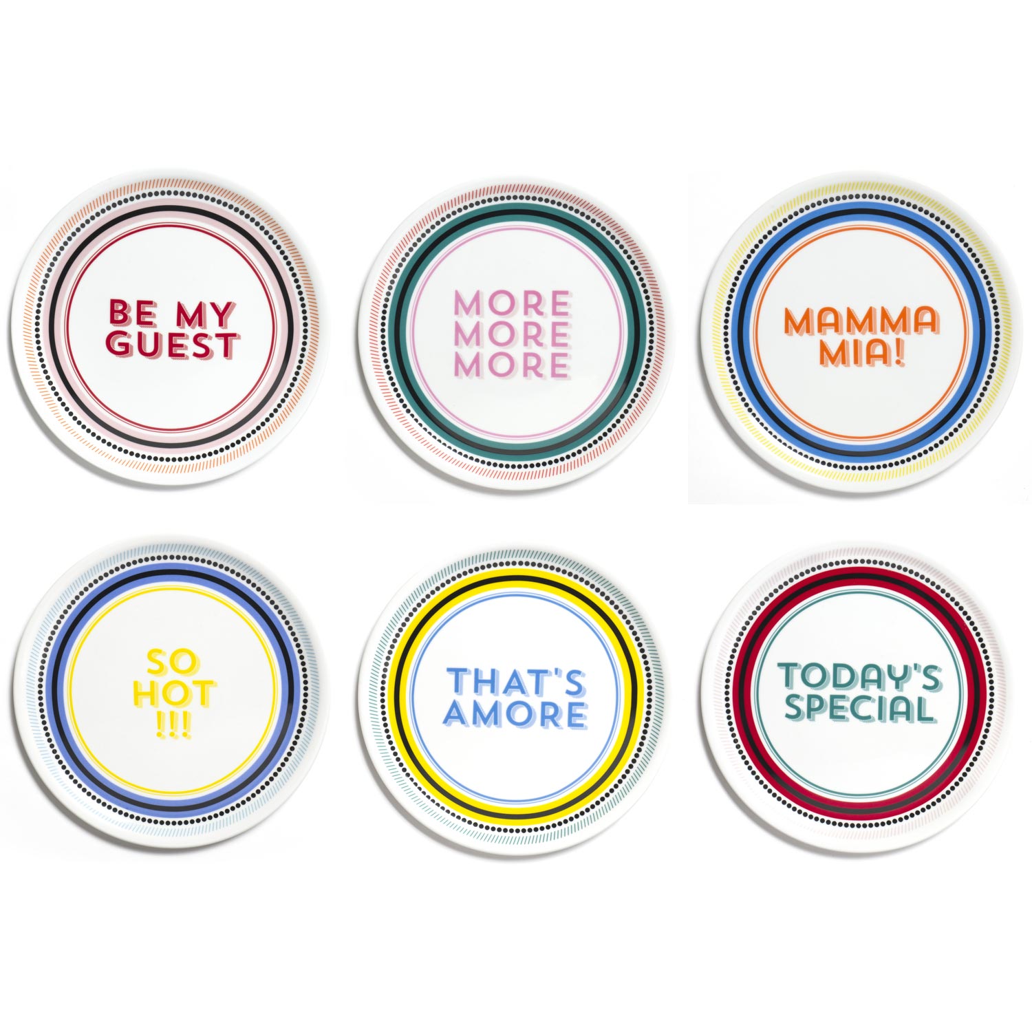 Guest Set 6 Piatti Pizza Porcellana Bitossi Home