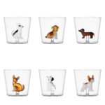 Set 6 Bicchieri Dogs Vetro Borosilicato Ichendorf Milano Mix1