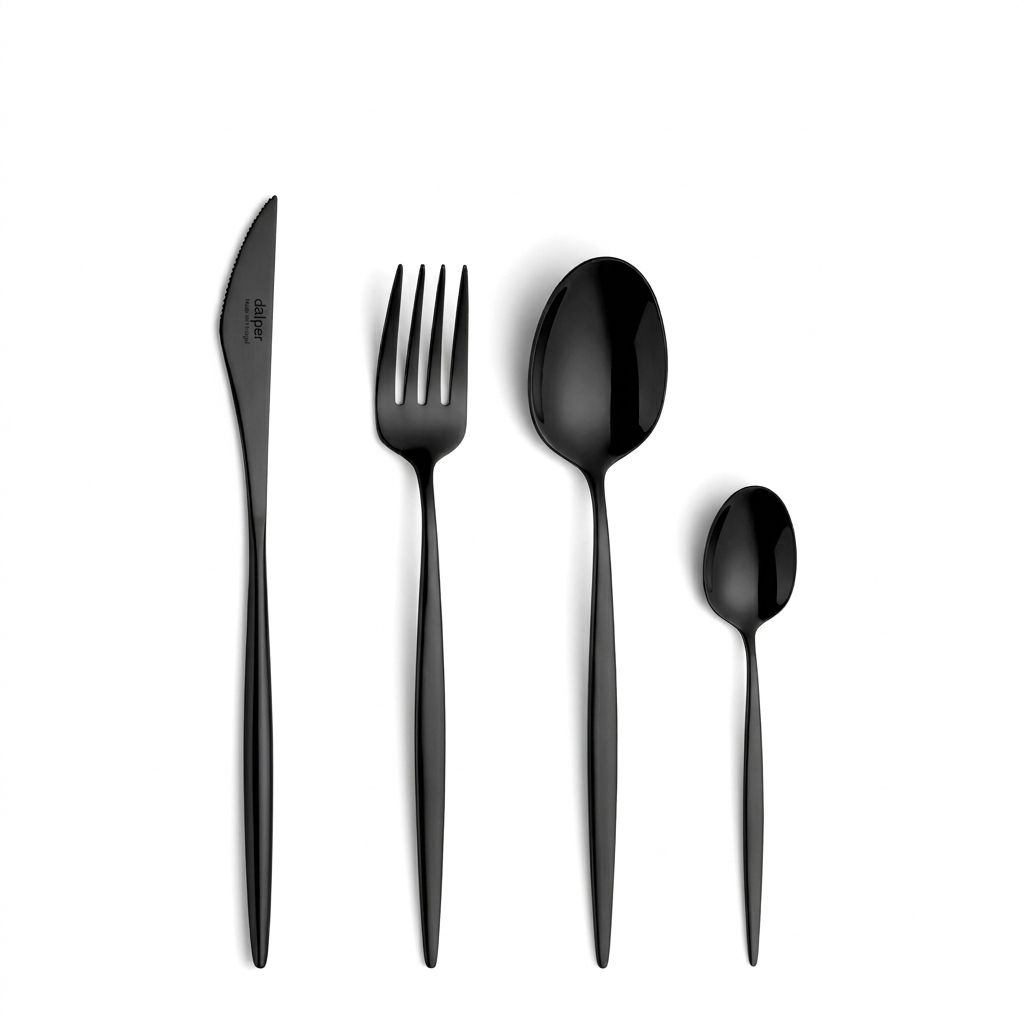 Dalper Cosmos Black Cutlery Set 24pz