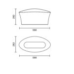 Italesse Cestello Vela Bowl Porta Bottiglie Clear Misure