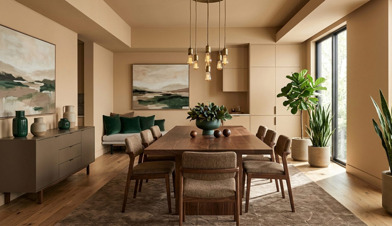 Modern Desert Dining Room Palette