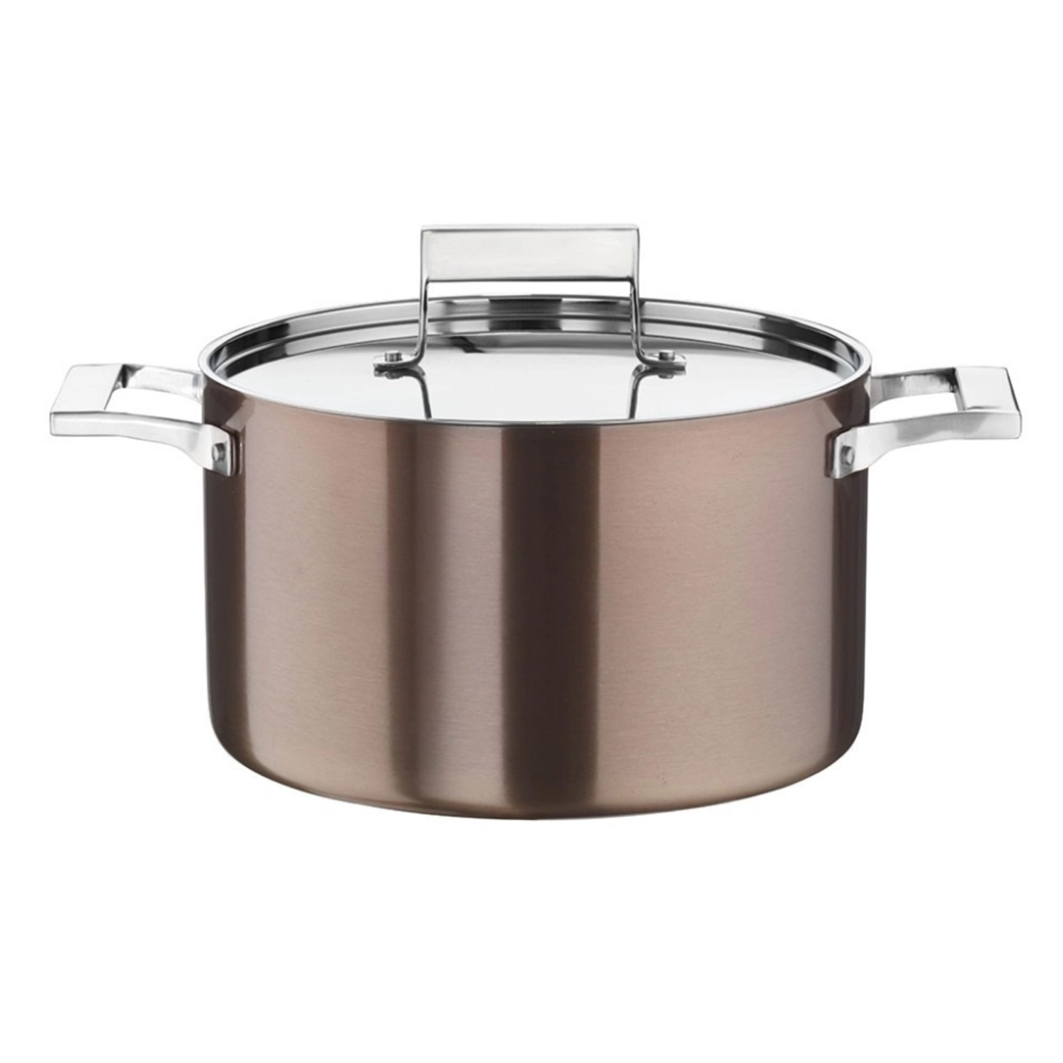 Pinti Century Casseruola Fonda In Trimetallo Con Coperchio