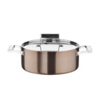 Pintinox Pinti Century Casseruola Mezza Fonda In Trimetallo Con Coperchio