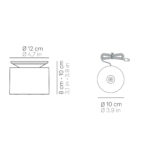 Zafferano Push Up Lamp And Base Dimensions