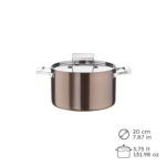 Century Casseruola Fonda In Trimetallo Con Coperchio 20cm 3.75lt 1