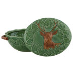 Bordallo Pinheiro Zuppiera Cervo Linea Bosco Verde Scoperchiata 65027275