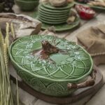 BordalloPinheiro Zuppiera Cervo Woods 3 Lt Verde Dettaglio Coperchio 65027275 Tavola